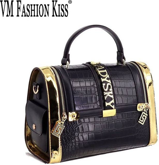 VM FASHION KISS Umhängetasche, Damen, Schwarz, Gold - Bild 1