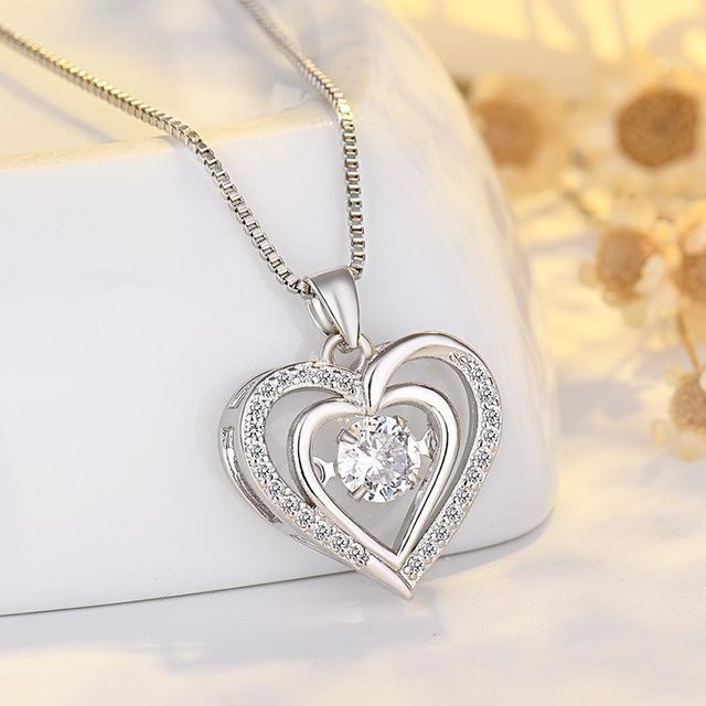 Wucifang Jewelry Anhänger Halskette, Kupfer, Zirkonia, Damen, beige - Bild 1