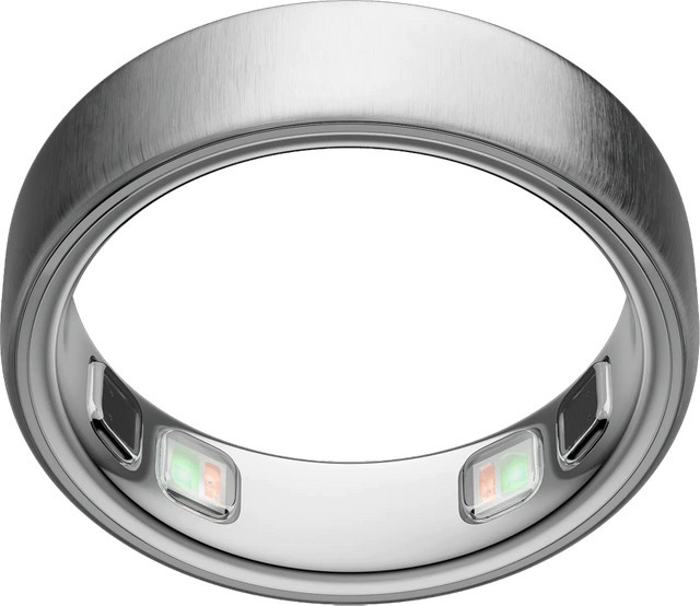 Oura Ring 5 Smart Ring in Brushed Silver mit Schlaf-Tracking und Herzfrequenzmessung für Unisex, Größe 12 - Bild 1