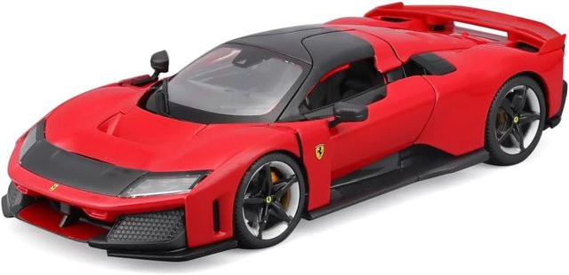 Bburago Ferrari F80 Modellauto, 1:24, rot, mit beweglichen Türen - Bild 1