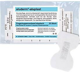 aluderm aluplast Nachfüllset Typ 3 für Pflasterspender, Fingerkuppenverband, Weiß, 25 Stück - Bild 1