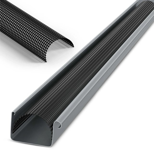 INEFA Laubschutzgitter für die Dachrinne aus PVC, Schwarz, 10 Stück, Breite: 83 mm - Bild 1