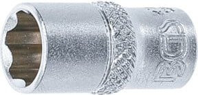 BGS Super Lock Steckschlüssel-Einsatz aus Chrom-Vanadium mit 1/4 Zoll Antrieb und 9 mm Schlüsselweite in Silber - Bild 1