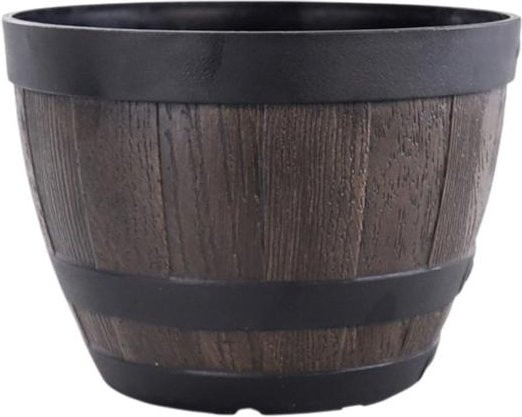 Liruikang Blumentopf mit integriertem Drainagesystem in Braun im rustikalen Stil aus Harz - Bild 1