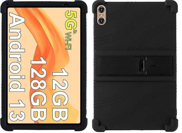 YESTEL Silikon-Schutzhülle für SEBBE S22 Tablet 10 Zoll mit Ständerfunktion in Schwarz - Bild 1