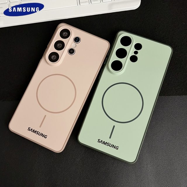 Magnetische MagSafe Schutzhülle für Samsung Galaxy Modelle mit Linsenschutz, Schwarz - Bild 1