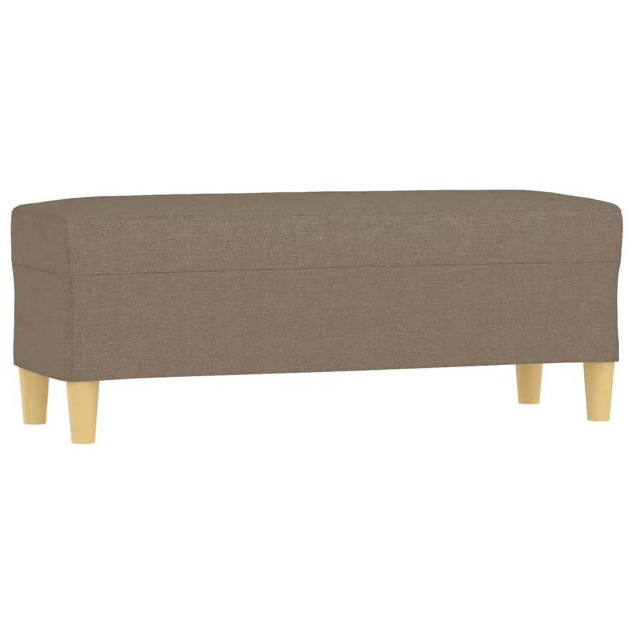 vidaXL Sitzbank in Beige aus Stoff, modern, B/T/H: 100 x 35 x 41 cm - Bild 2