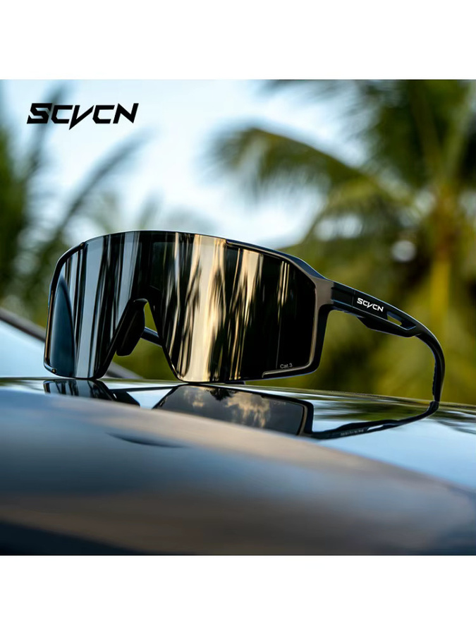 SCVCN Sportsonnenbrille, Unisex, Vollrand, Kunststoff - Bild 4