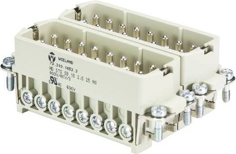 Wieland Electric Steckereinsatz 73.310.3253.0 mit 32 Polen in Grau, 5er Pack - Bild 1