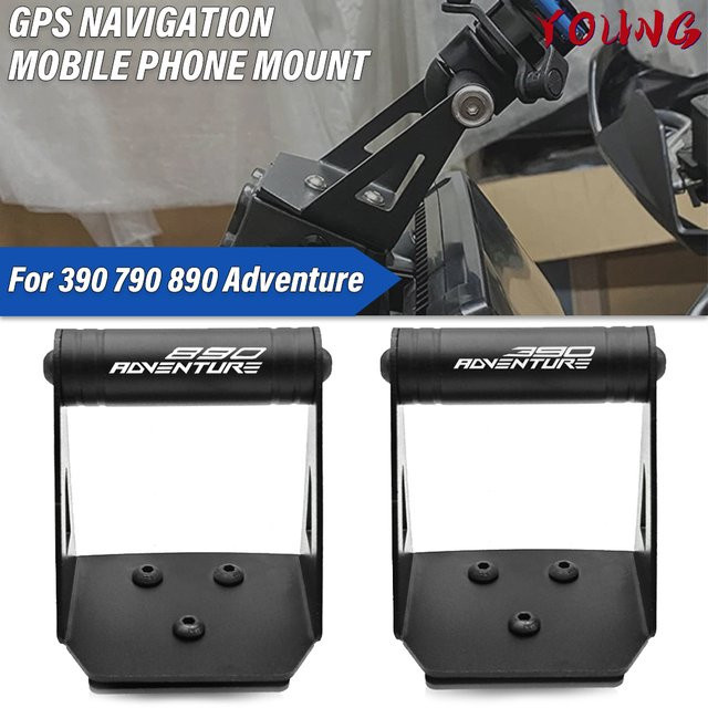 Motorrad GPS und Smartphone Halterung für KTM 390 Adventure, 790 ADV, 890 Adventure und Norden 901 in Schwarz - Bild 1