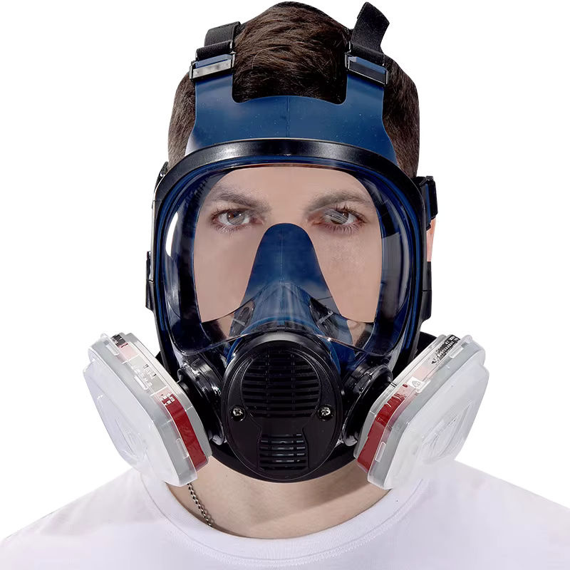 AnruiGe PROTECT 6800 Panorama Gasmaske mit Druckentlastungs-Kopfgeschirr zum Schutz vor chemischen Dämpfen und Pestiziden - Bild 4