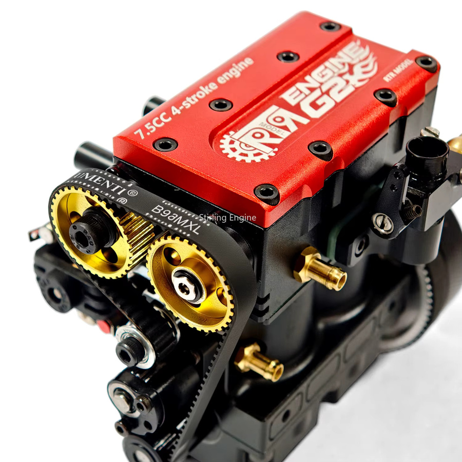 goni 7,5cc Viertakt-Motormodell Reihenzweizylinder Benzinversion, Bausatz, Metall-Spielzeug-Set - Bild 5