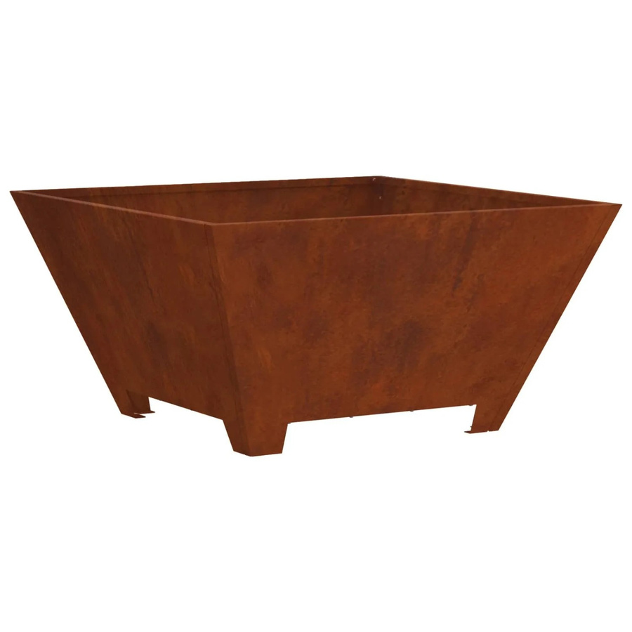 vidaXL Feuerstelle aus wetterfestem Stahl in Braun, B/T/H: 80 x 80 x 40 cm - Bild 2