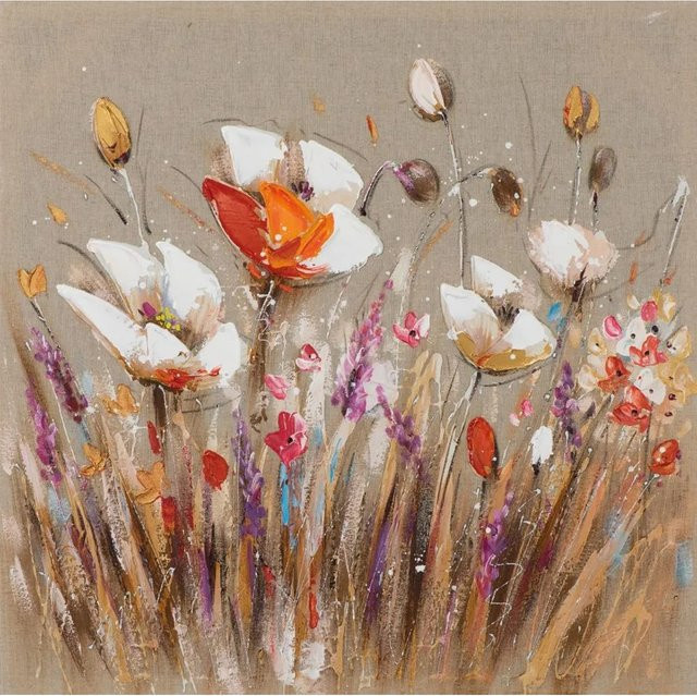 Art Universe Leinwandbild Entzückende Blumen, modern, mehrfarbig, B/T/H: 40 x 40 x 40 cm - Bild 1