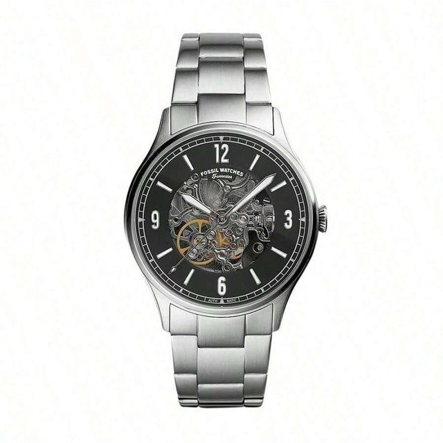 Forrester Armbanduhr Automatik, Edelstahl, schwarz, Herren - Bild 1