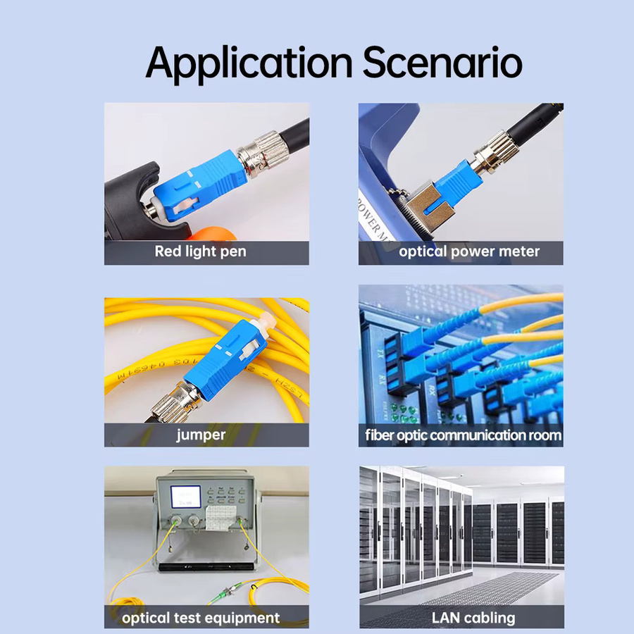 ZoeRax ST Stecker auf LC Buchse UPC Simplex Optische Faser Adapter für FTTH, Rot und Blau - Bild 6