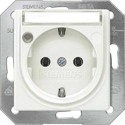 Siemens Schalterprogramm Delta Schutzkontakt-Steckdose Einsatz in Weiß 5UB1560 - Bild 1