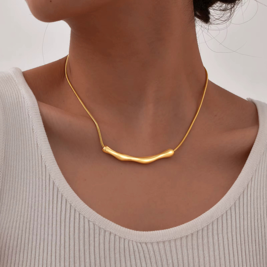 Vnox Halskette, Edelstahl, Gold, Damen - Bild 2
