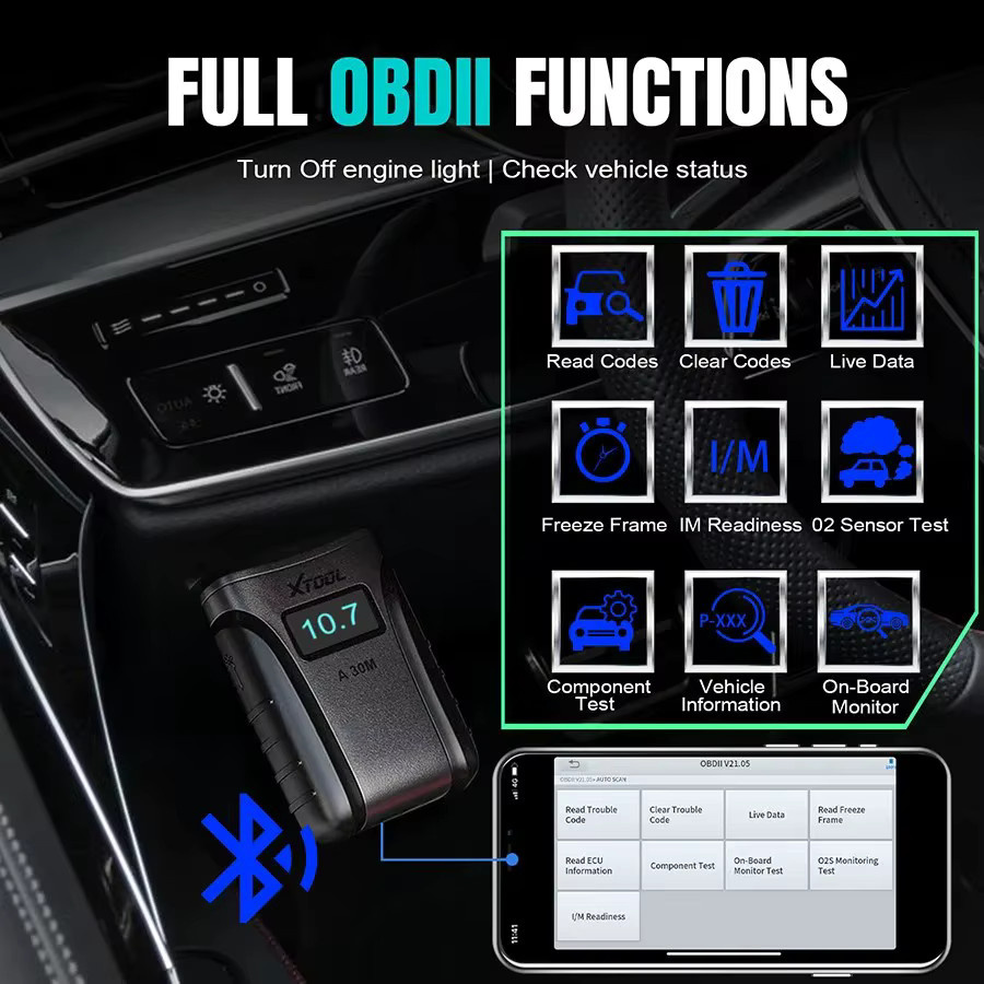 XTOOL A30M OBD2 Auto Diagnose Werkzeug mit voller Systemdiagnose und bidirektionaler Steuerung für Android und iOS - Bild 6