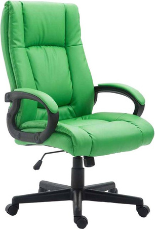 TPFLiving Bürostuhl Sportino XL Executive Chair aus Kunstleder in Grün mit Armlehnen und Rollen