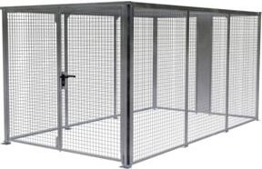 Bauer Südlohn Lagerbox LBM 4500 aus Drahtgitter mit Doppelflügeltor, feuerverzinkt, B/T/H: 245 x 446 x 210 cm - Bild 1