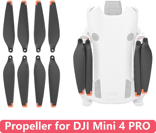 DJI Propeller für Mini 4 Pro, geräuscharme Ersatzklingen in Schwarz - Bild 1
