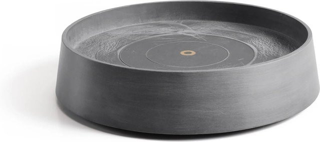 Ecopots Untersetzer Oslo Rollen Grau aus recyceltem Kunststoff, Durchmesser: 41 cm, Höhe: 9,5 cm - Bild 1