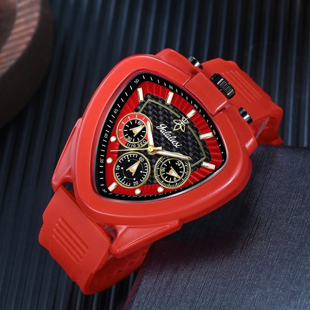 YaLaLuSi Armbanduhr, Quarz, Blau, Silikon, Herren - Bild 1