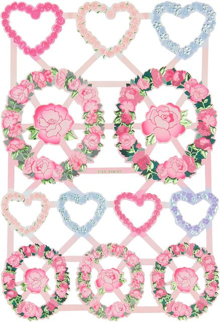 Rico Design Paper Poetry Glanzbilder Rahmen mit bunten Blumenmotiven und Blütenkranz in Multicolor - Bild 1
