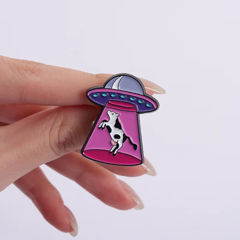 Miss Zoe Brosche Milchkuh UFO Emaille, Bunt, Kinder - Bild 3