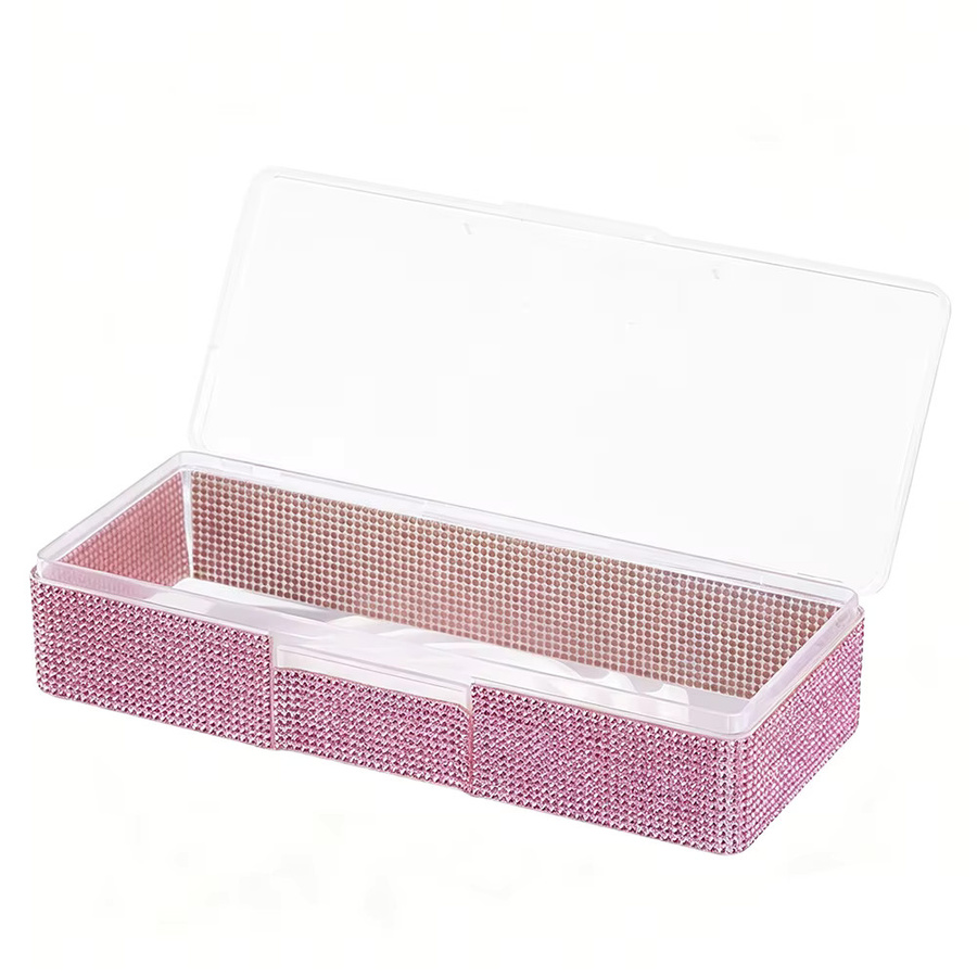 klimonla Nagelkunst-Aufbewahrungsbox, Rosa, Transparent - Bild 3