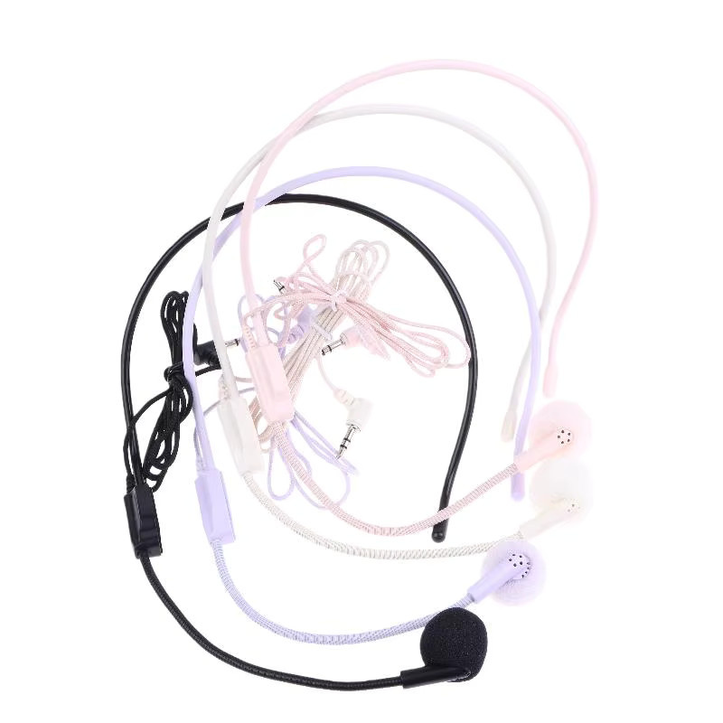Tragbares kabelgebundenes Headset-Mikrofon mit 3,5 mm Klinkenstecker in Schwarz für Vorträge und Meetings - Bild 2