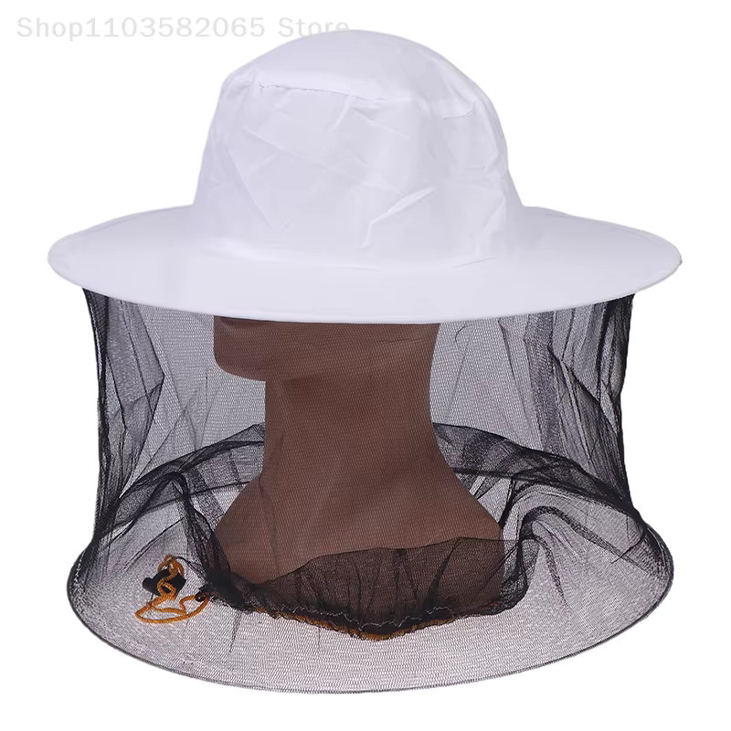 Homeclub Store Bienensicherer Schutzhut mit Insekten-Mesh-Maske und Schleier in Weiß, Durchmesser: 40 cm - Bild 3