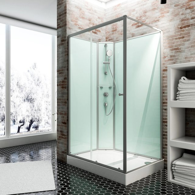 Schulte ExpressPlus Komplettduschkabine Ibiza Funktionsteil in Hellgrün und Transparent, B/T/H: 140 x 90 x 204 cm - Bild 1