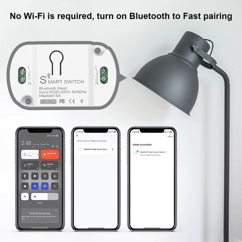 Tuya Smart Bluetooth/BLE Schalter Modul mit Relais für Licht und Lampen, 2,4G Drahtlose Fernbedienung und Timer für deine DIY Home Automation - Bild 2