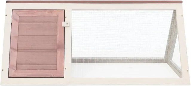 vidaXL Kleintierstall aus lackiertem Tannenholz und Sperrholz in Braun, B/T/H: 120 x 50 x 50 cm - Bild 1