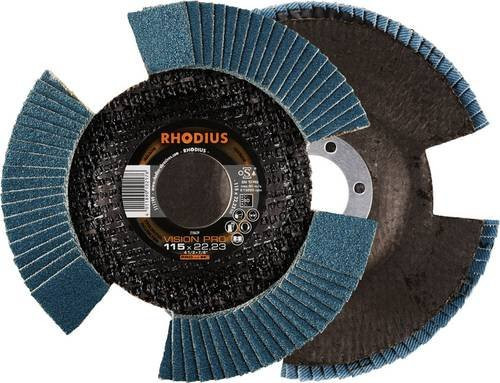 Rhodius VISION PRO Fächerschleifscheibe Körnung 80, 10 Stück, Blau - Bild 1