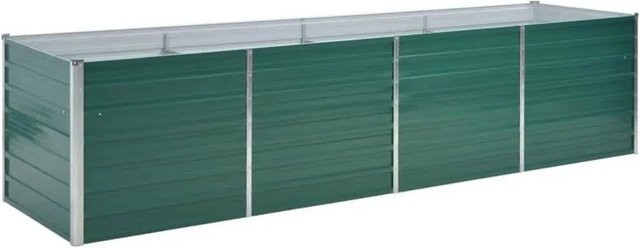 vidaXL Garten-Hochbeet aus verzinktem Stahl in Grün, B/T/H: 320 x 80 x 77 cm - Bild 1