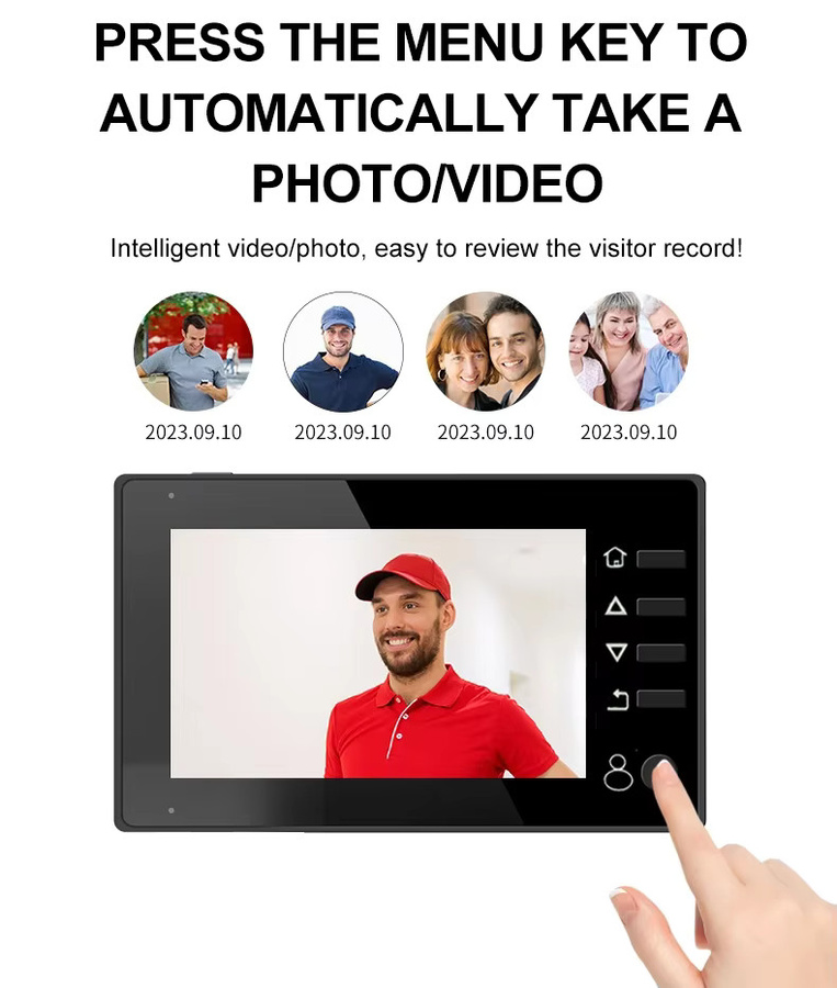 Elecpow Raddar Digitale Türspion-Kamera mit 4,3 Zoll Display, HD-Auflösung, 120° Sichtfeld und smarter PIR-Bewegungserkennung - Bild 5