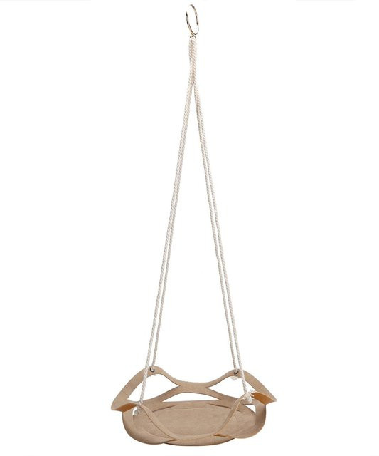 Pflanzenhänger OutsideWorld Wandbehang aus PU-Leder in Gelb und Beige zur Indoor-Heimdeko - Bild 1