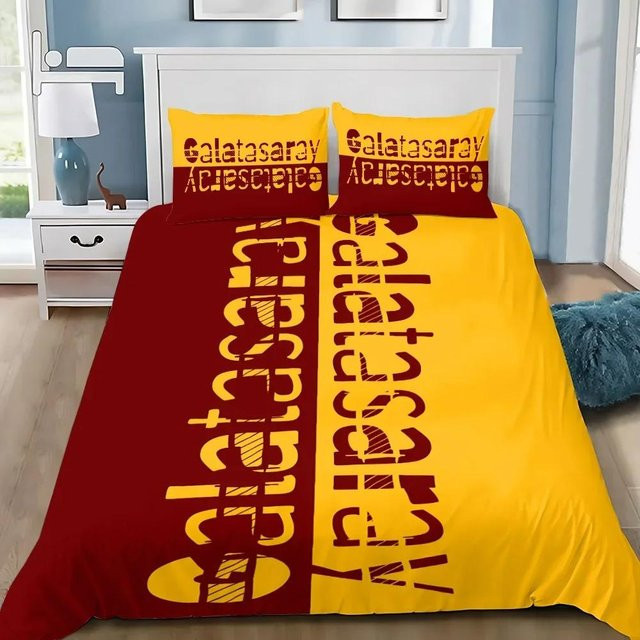 Bettwäsche-Set Galatasaray von Binchi Fitness mit Bettbezug und Kissenbezügen, Farbe Gelb, B/H: 150 x 200 cm - Bild 1
