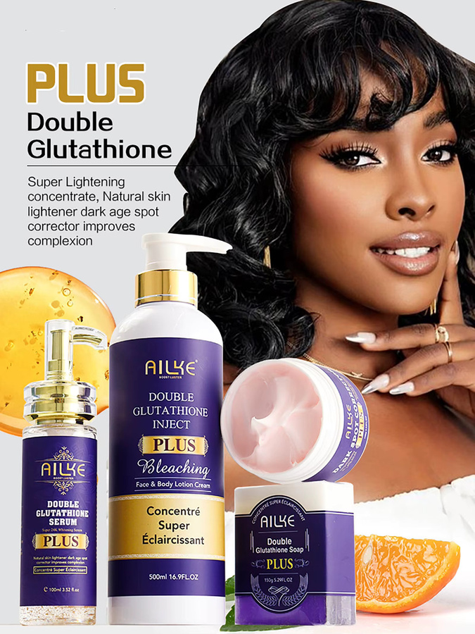 AILKE Doppel-Glutathion PLUS Hautaufhellungs-Pflegeset, Gesicht, Unisex - Bild 3