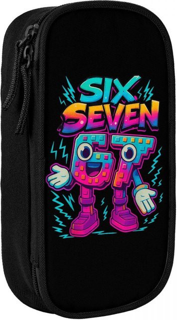 Fancy Style Studio Federmäppchen mit weihnachtlichem Meme-Design, schwarzes Stoff-Etui für Kinder und Schüler - Bild 1