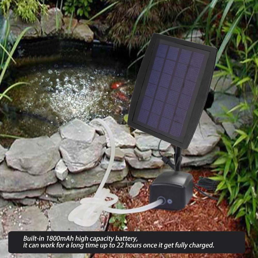 Solarbetriebener Sauerstoffgenerator von Refreshing Home als Belüfterpumpe für Außenpool, Teich und Fische aus ABS - Bild 2
