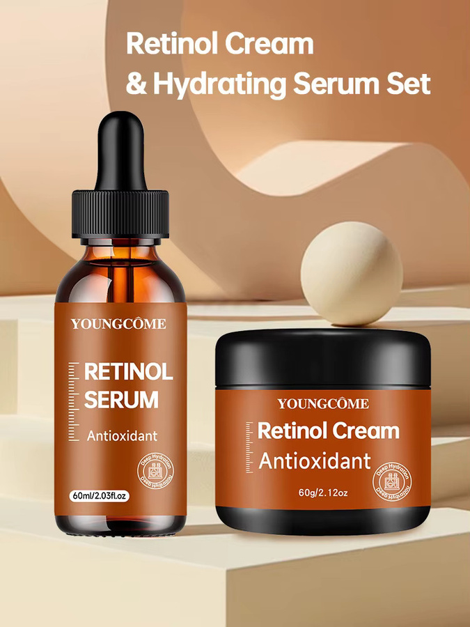 YOUNGCOME Retinol-Creme und Serum-Set, Gesichtspflege, Reife Haut - Bild 5