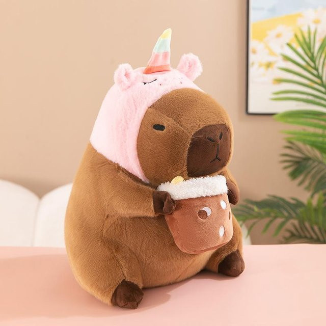 Yiran Health & Beauty Kawaii Capybara Plüschtier, 30cm, Braun - Bild 1