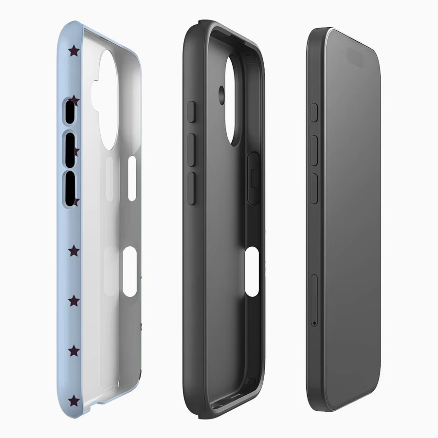 Potdemiel Sternenhimmel Handyhülle für iPhone 17 16 15 14 13 Pro Max Plus, Robuste Einzel- und Doppelschichtige Magnetische Schutzhülle, Blau - Bild 1