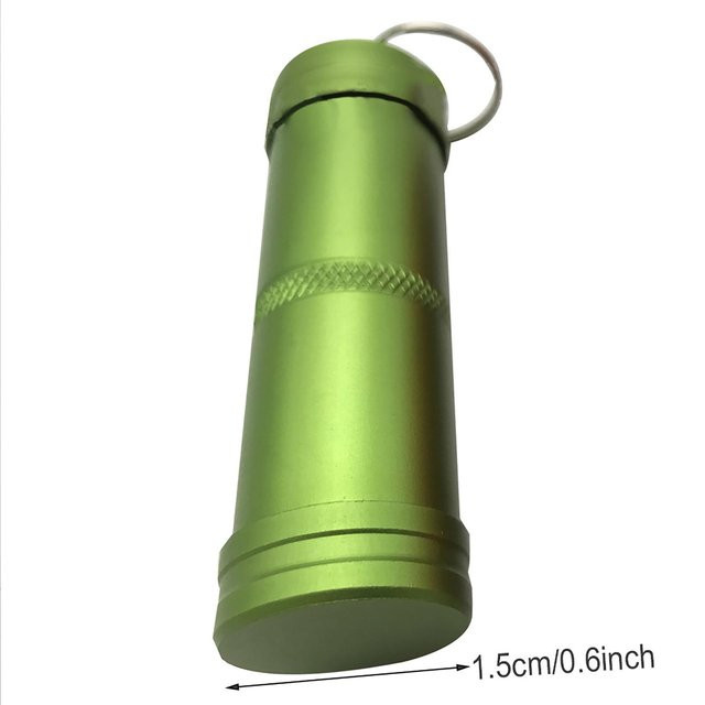Fishine Pillendose Organizer aus wasserdichter Aluminiumlegierung für Outdoor-Aktivitäten, Grün - Bild 1