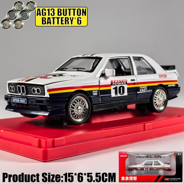 Linyi toy car Bmw M3 E30 Rally Sportlimousine, Modellauto, 1:32, Metall, ab 14 Jahren - Bild 1