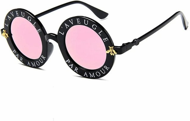 Yiran bag Sonnenbrille, rund, Vollrand, Kunststoff, schwarz, Damen - Bild 1